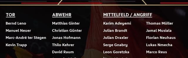 GA黄金甲登录入口-德国队新一期名单：罗伊斯、维尔茨入围 韦尔纳伤缺